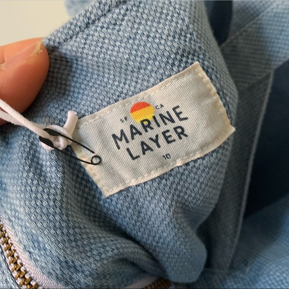 Marine Layer Sky Blue Cross-Back Jumpsuit - Picture 4 of 7